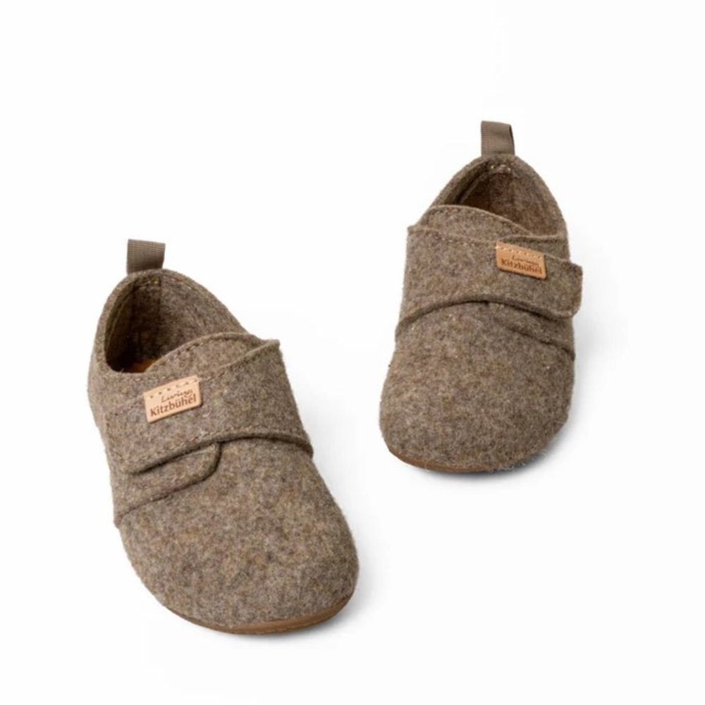 Franzi Filz Unifarben Kids amaretto braun Kleinkinder (23-30) Hausschuh