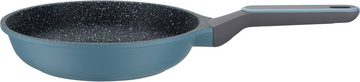 GSW Topf-Set Blue Granit, Aluminiumguss (Set, 7-tlg., Kochtopf 20/24 cm, 1 Stielkasserolle 16 cm, 1 Bratpfanne 24 cm), Induktion