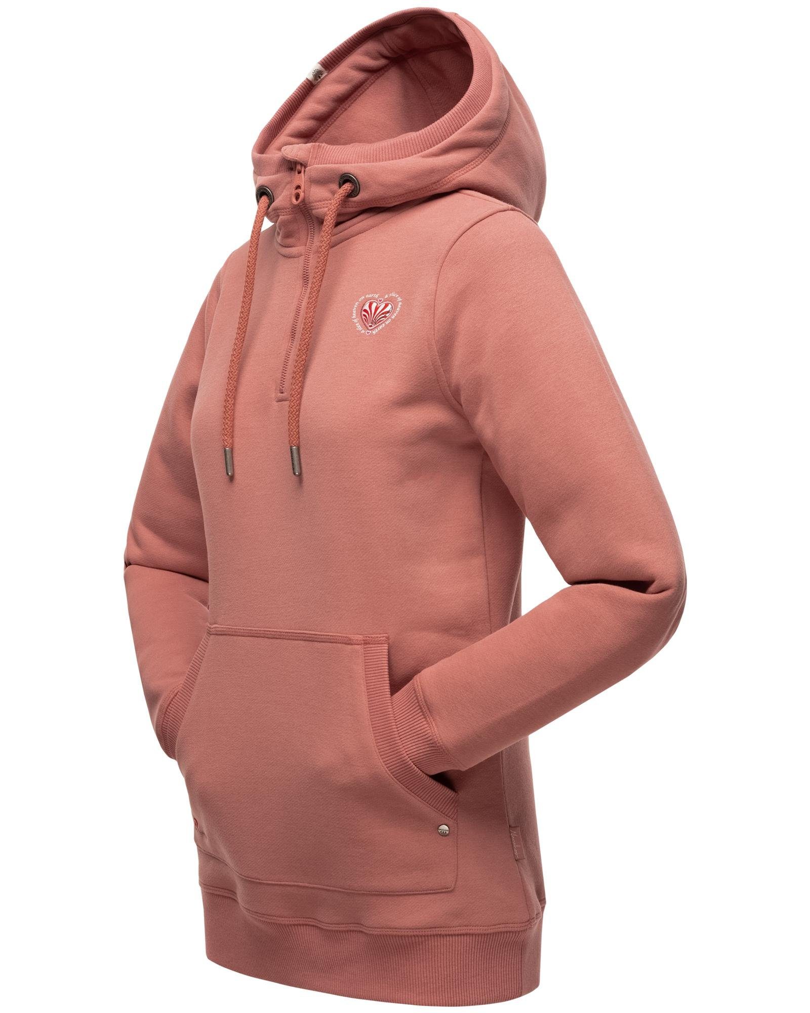 Damen Hoodie Kapuzensweatshirt Tunnelzug-Kordeln Zauberelfe Navahoo Warmer rosa mit