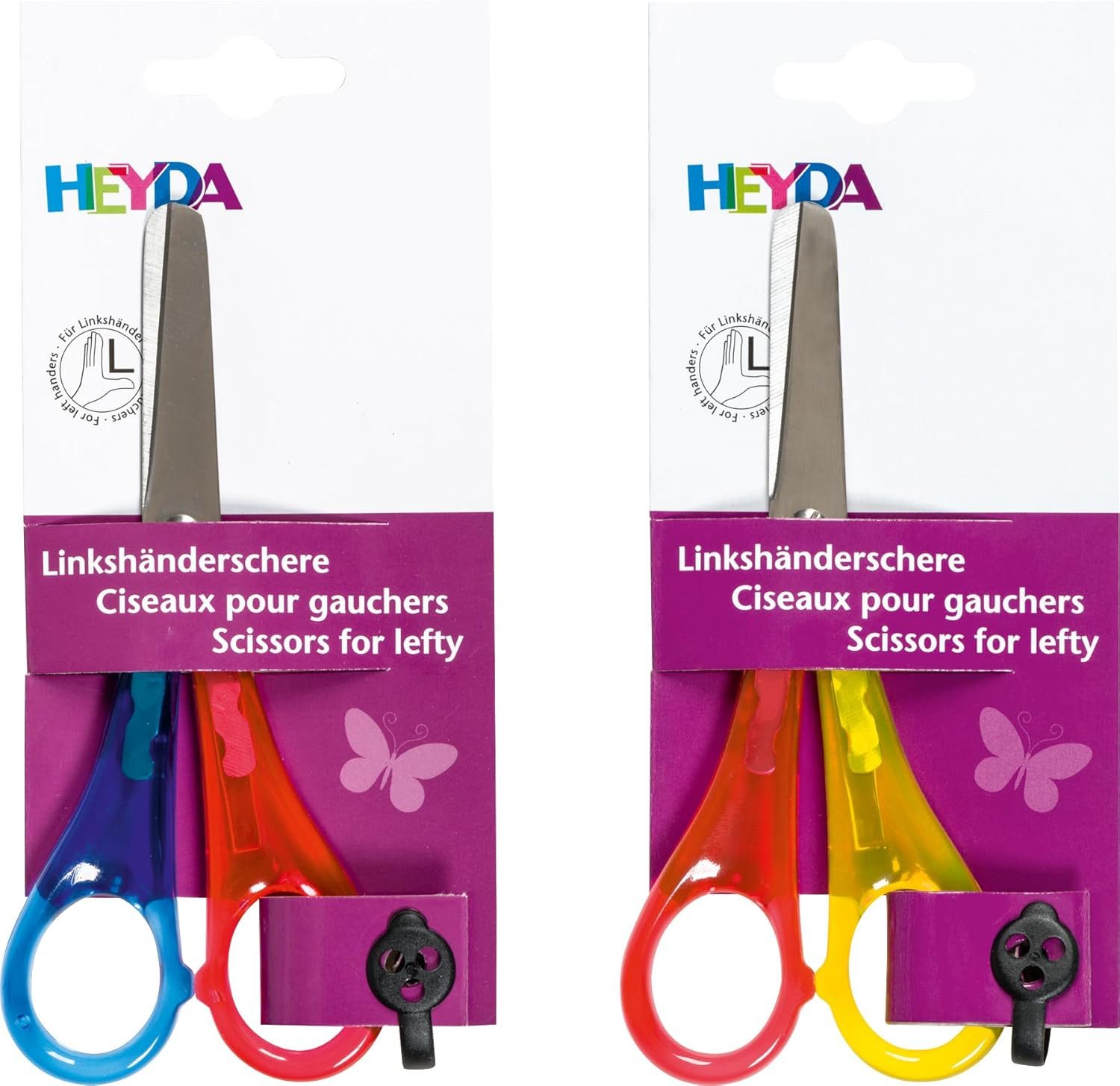 Heyda Spiel Brunnen Heyda Linkshänder-Bastelschere 13 cm - Universalschere mit run