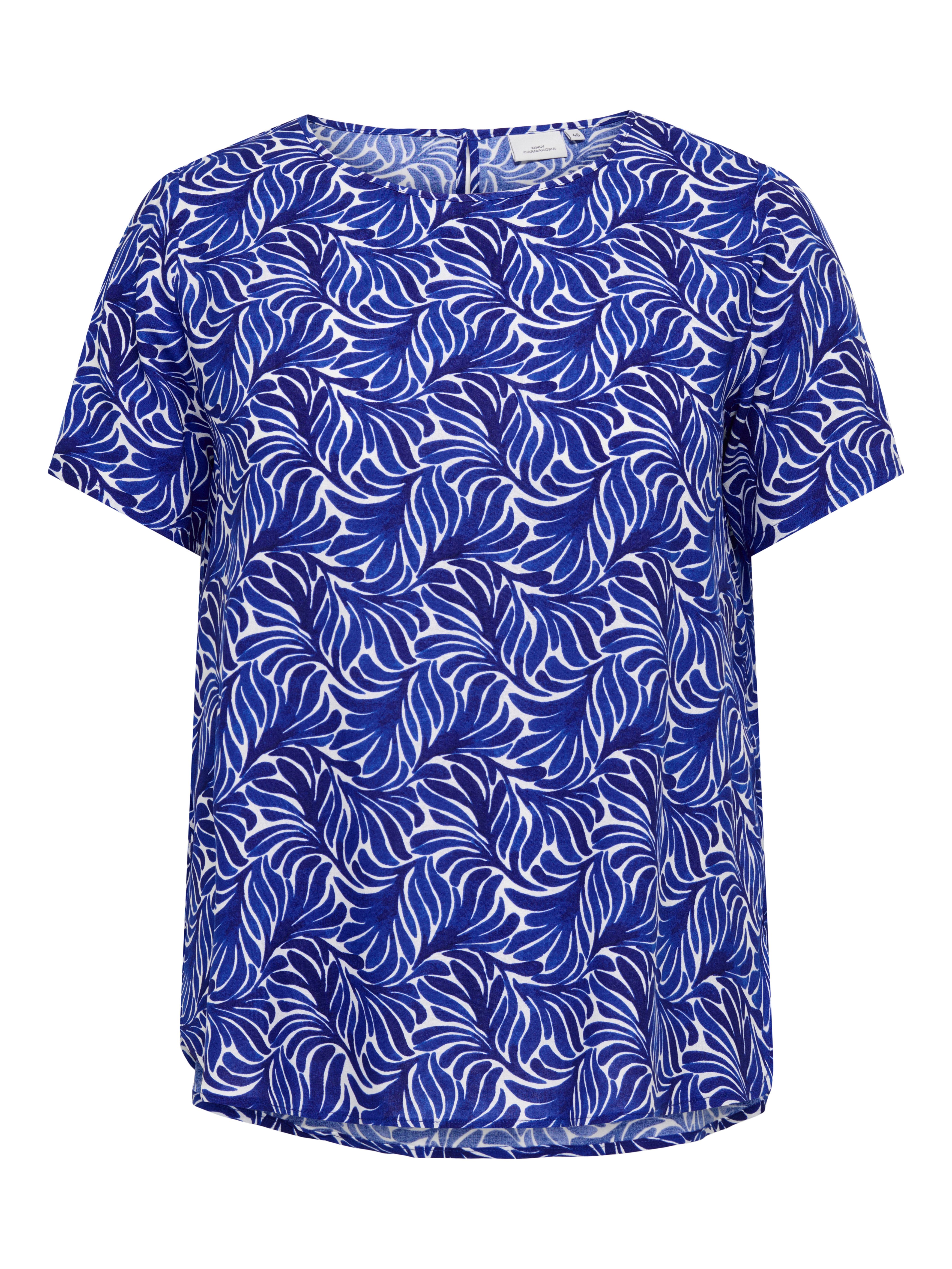 ONLY CARMAKOMA Shirtbluse CARVICO LIFE S/S TOP VIS WVN Viskose, regular fit