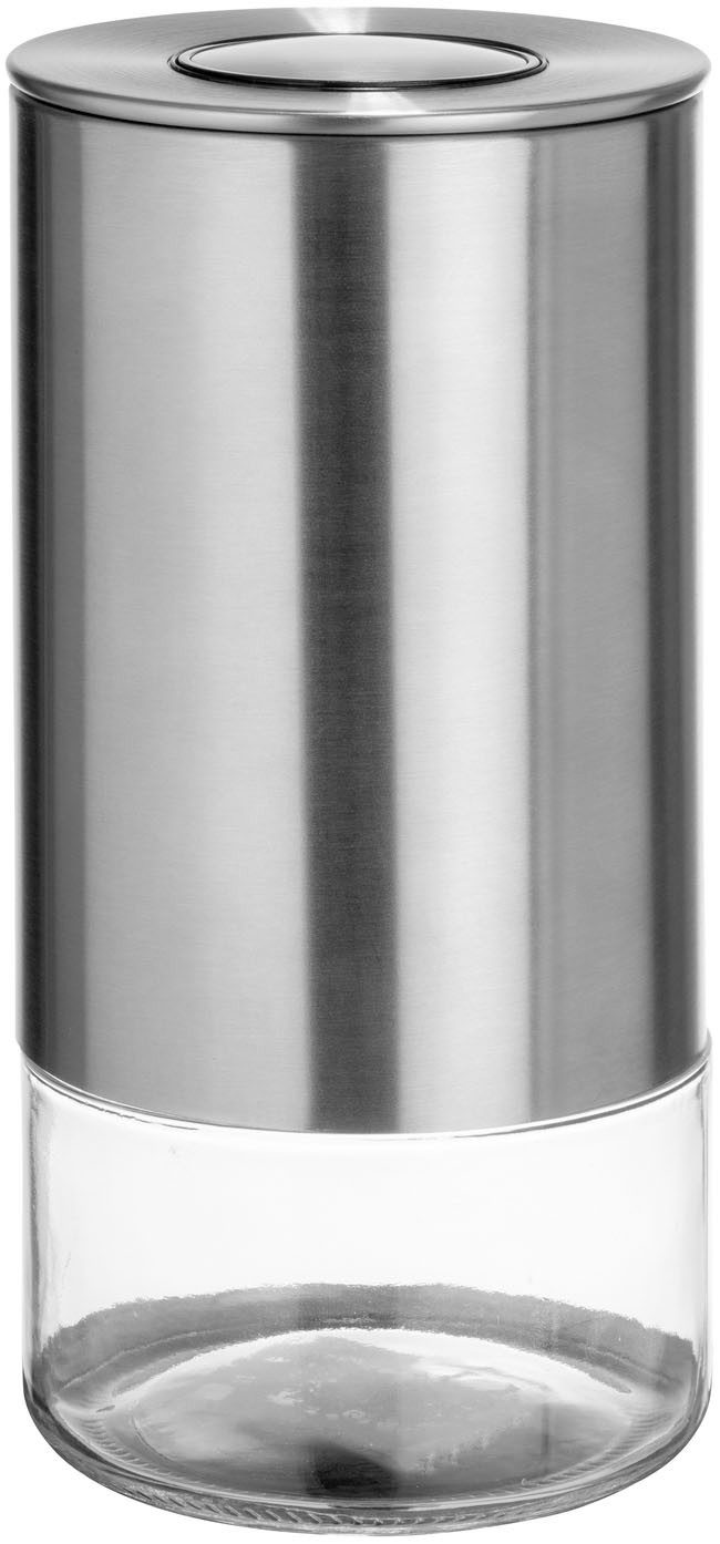 SCHÖNER WOHNEN-Kollektion Vorratsdose ENOLA, Edelstahl, Glas, Kunststoff, (1-tlg), Aufbewahrungsdose aus glas/metall, mit luftdichtem Edelstahldeckel