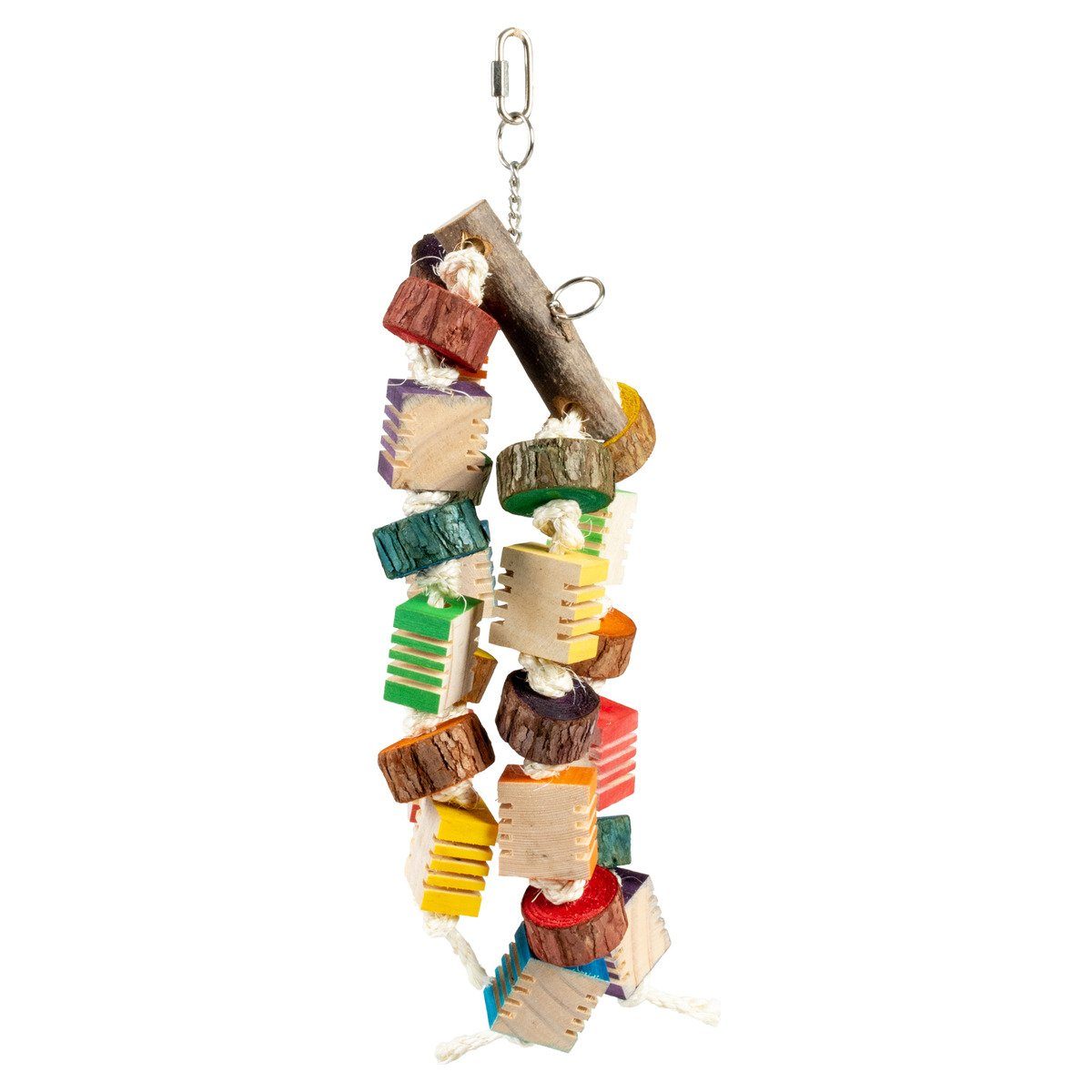 Vogelspielplatz Vogelspielzeug Groovy Duo-Anhänger mit Sisal Holz