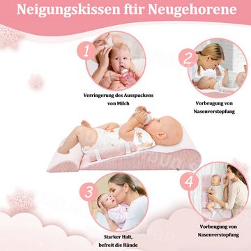 Jioson Babykissen Babykissen Stillkissen Anti-Reflux, BabyPillow, Baumwolle, ergonomisch, Babybett-Unterstützung, babybett, Anti-Reflux-Kissen, ergonomisch