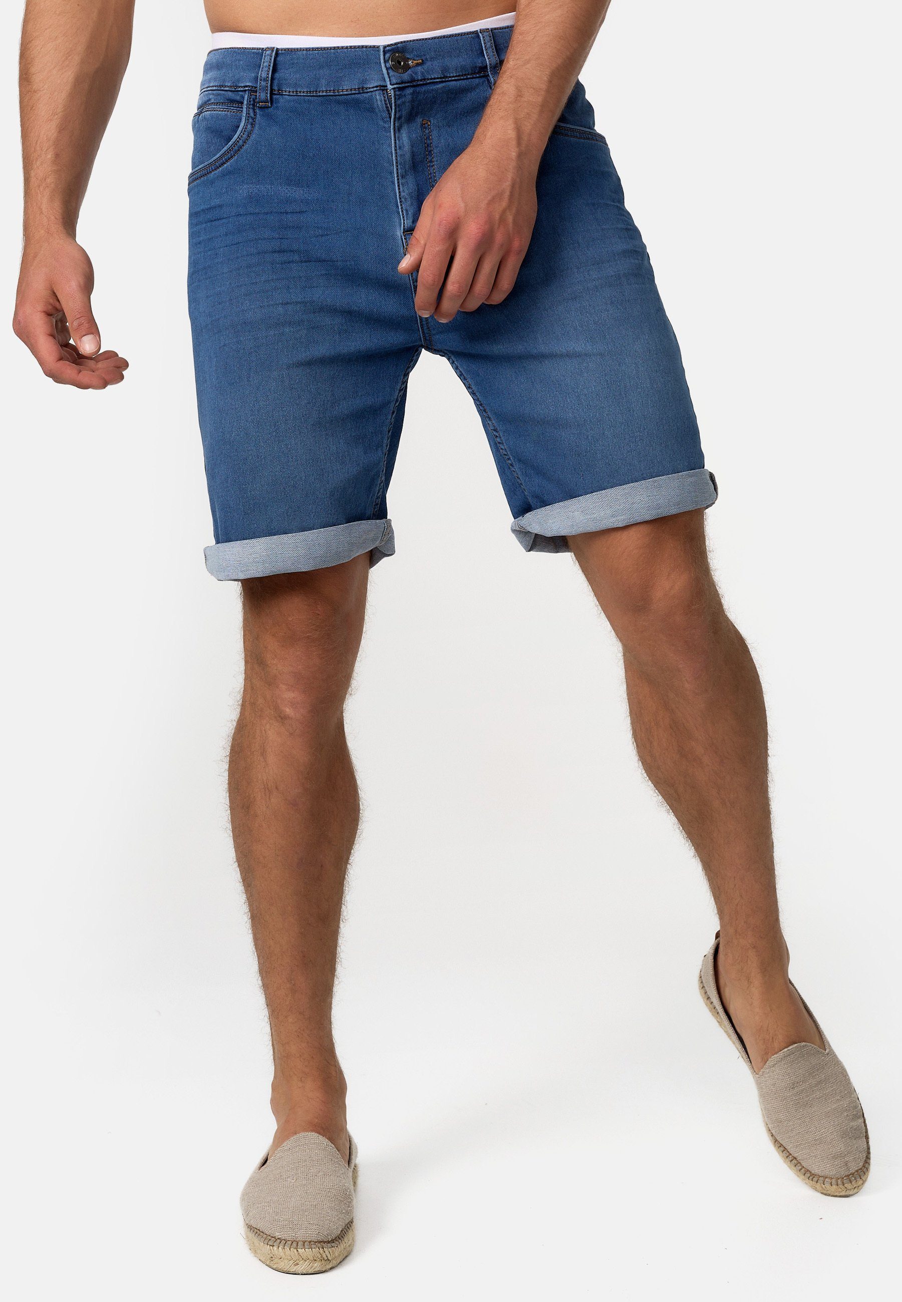 INDICODE Jeansshorts Herren Lonar Jeans Shorts Herrenshorts Moderne und luftig leichte Herren Jeans-Shorts – Bild 3 von 5