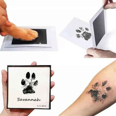 XKISS Handabdruck-Set Haustier Hund Fußabdruck Handabdruck Pad sicher ungiftig Druck pad