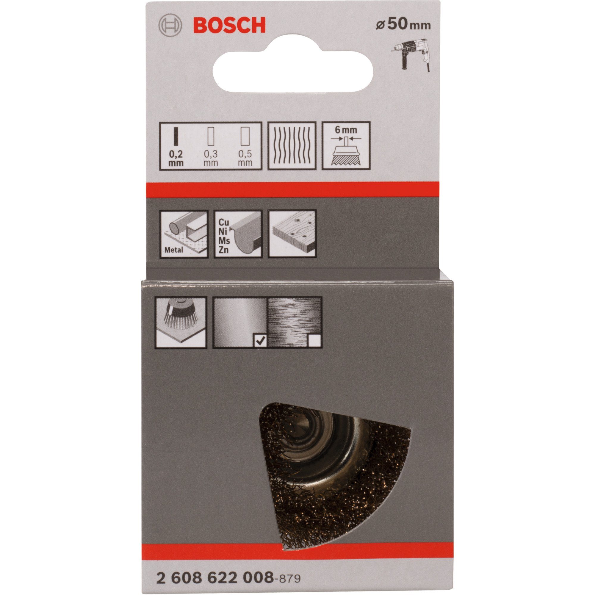 Bosch Professional vermessingt Schleifscheibe Topfbürste Ø 50mm, BOSCH