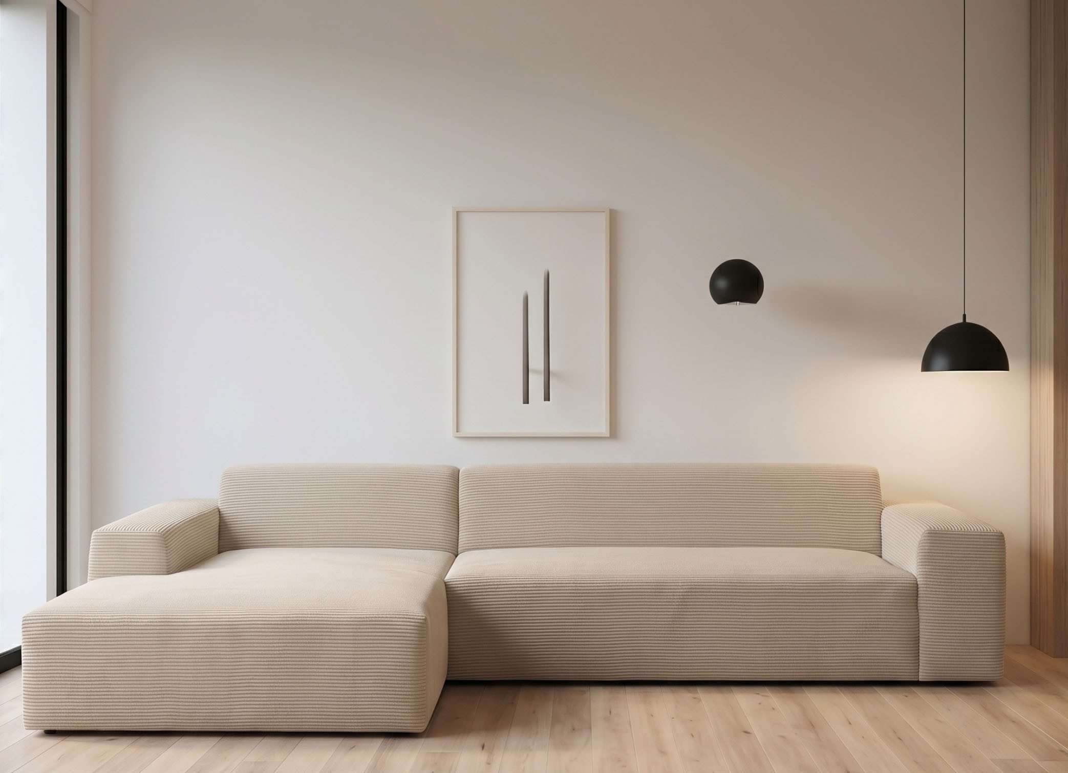 WERK2 Ecksofa Zeus-XL, B/T: 311/210 cm, Mega-Sofa mit großer Sitztiefe, modern, Curvy Trend Garnitur mit urbaner Optik, bequem, Big-Sofa, L-Form