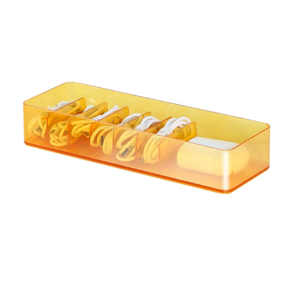 Blusmart Organizer Staubdichte Kabel-Management-Box, Große Kapazität, Organizer, Aufbewahrungsbox orange D | Bad-Organizer
