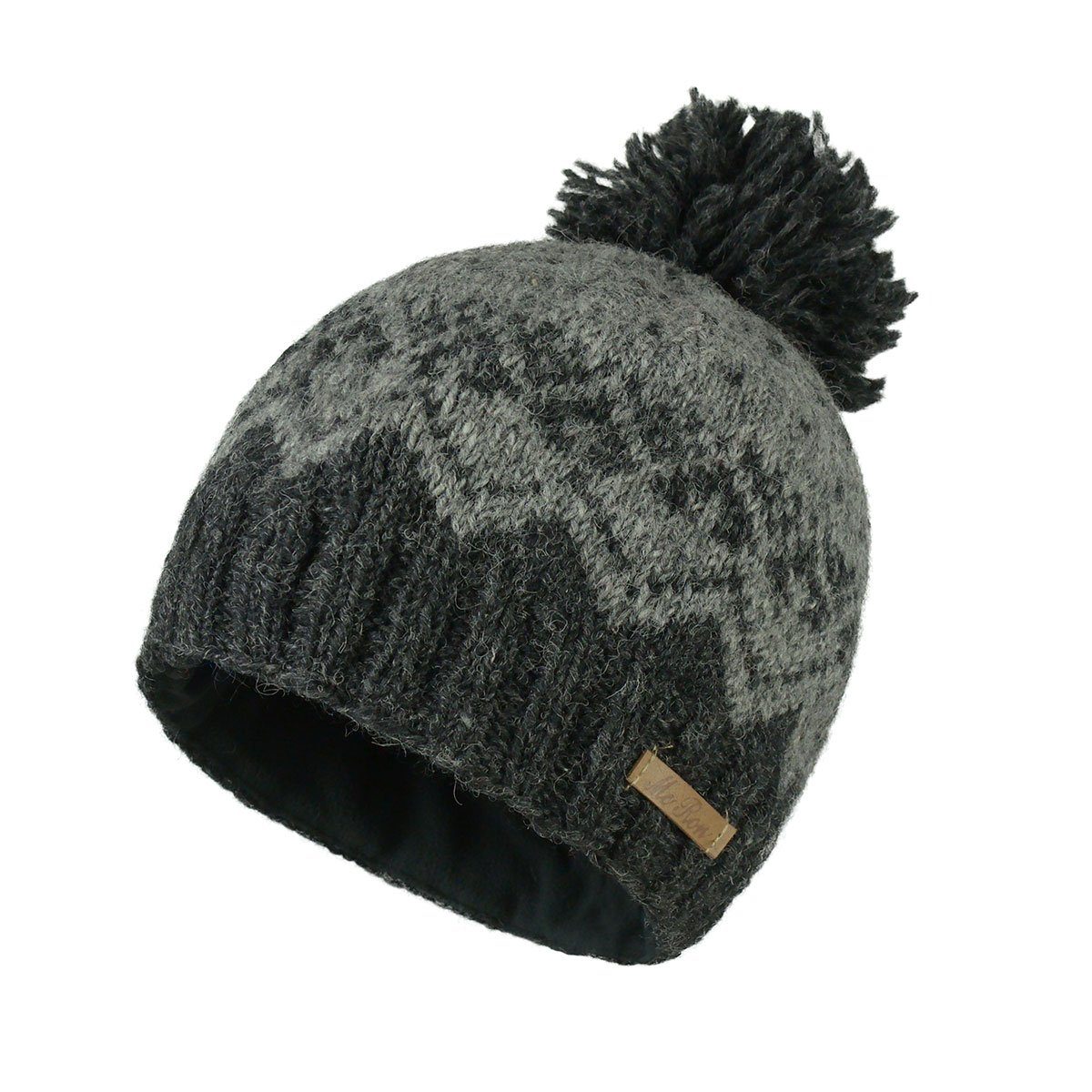 McRon Strickmütze Wollmütze im Norweger Design "Modell Nando"