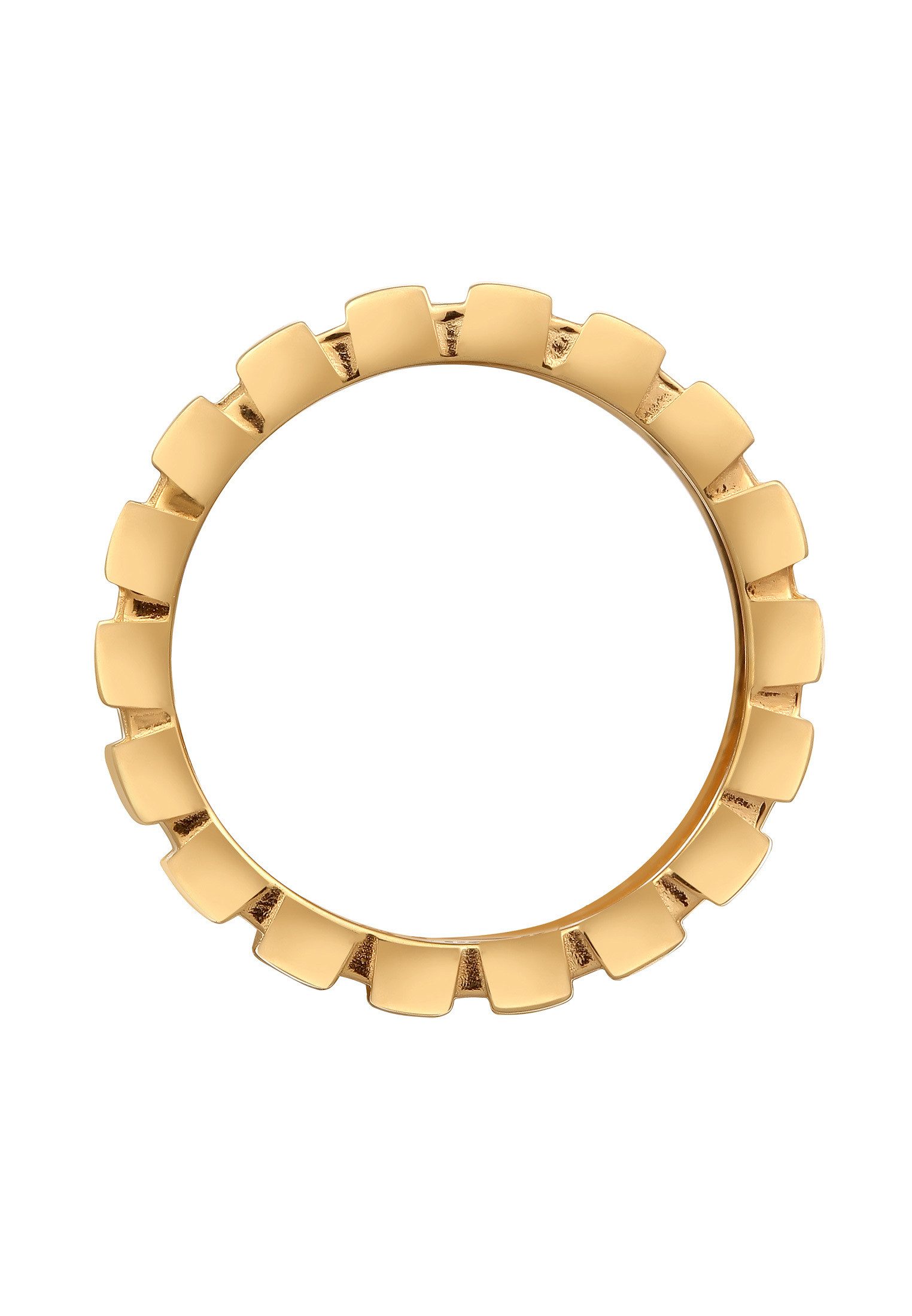 Kuzzoi Silberring Herrenring Maskulin Rillendesign 925 Sterling Silber