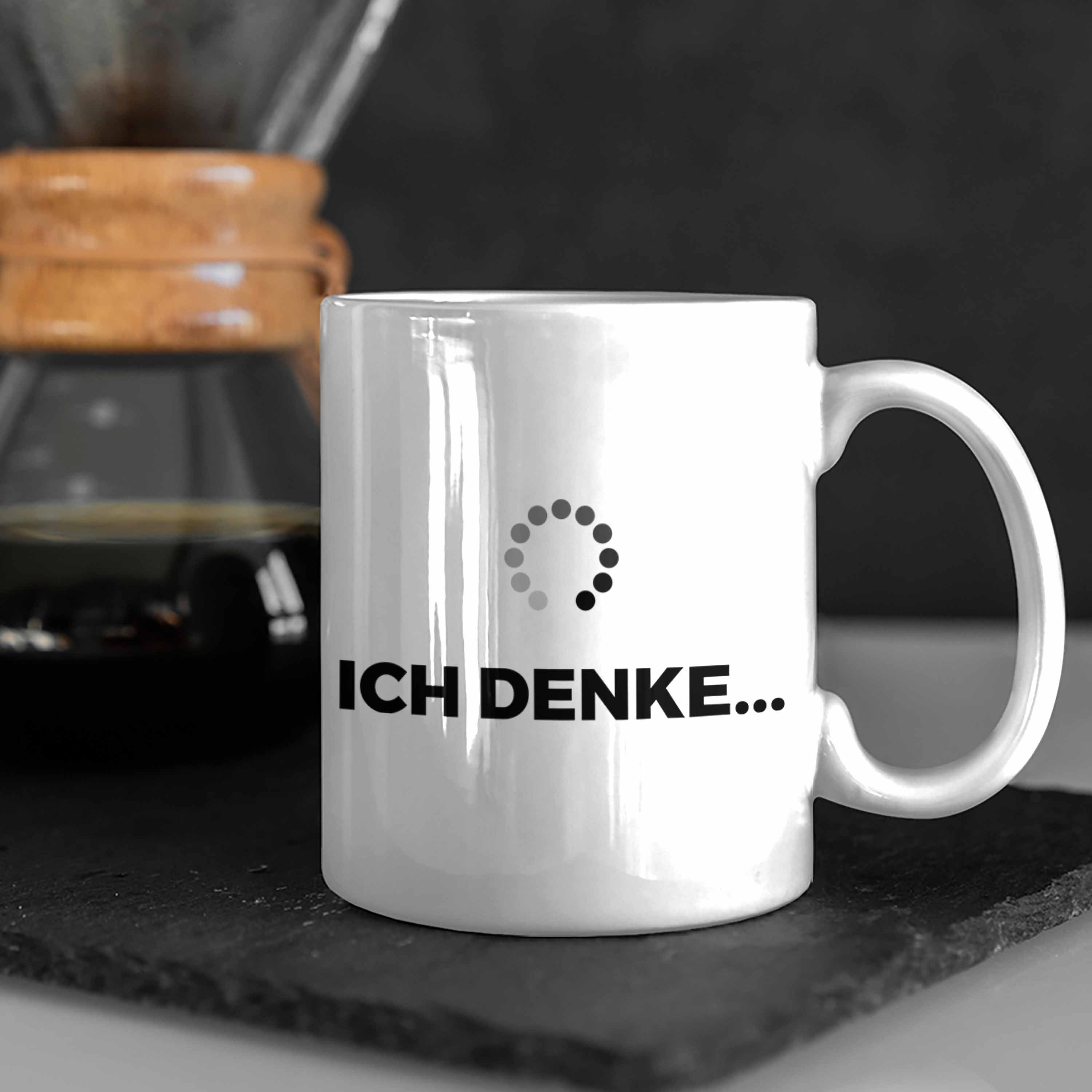 Arbeit Tasse Trendation Tasse Spürchen Lustige mit Denke Ich Kollege mit Büro Geschenk Kaffeetasse - Weiss Trendation Spruch