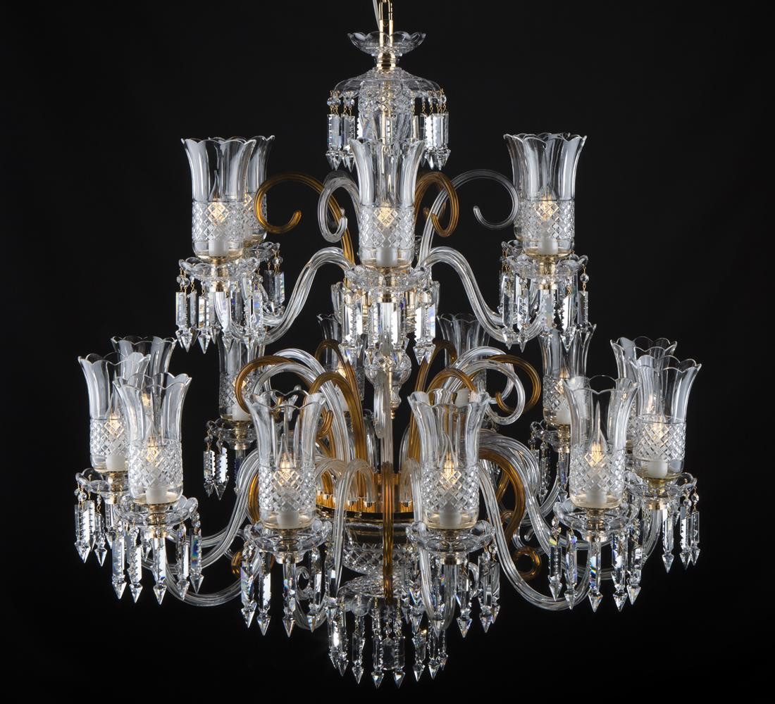 JVmoebel Люстры Königlicher Palast Bohemia Люстры Lampe Leuchten 18x Лампы, Transparent-Amber, Made in Europa