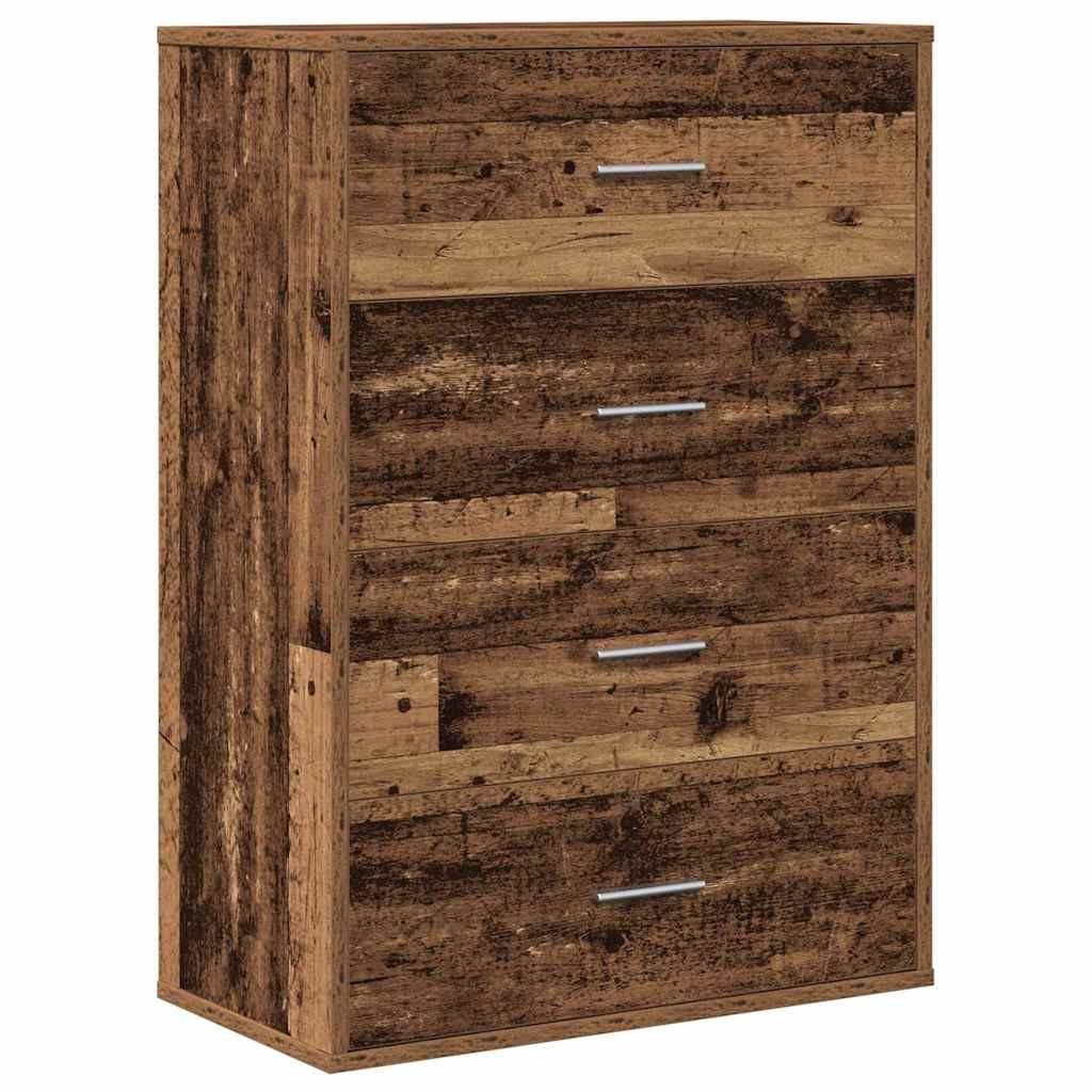 vidaXL Kommode 60 x 31 x 84 cm Kommode Sideboard mit Schubladen Altholz 60x31x84 cm S