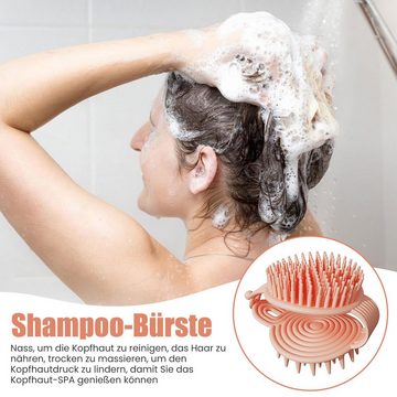 Fivejoy Massagebürste Doppelseitiges Badebürste TPR Kopfmassagebürste