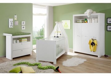 trendteam Babyzimmer-Komplettset Olivia, Deal für begrenzte Zeit!, (Set, 3-St., Bett, Wickelkommode, Schrank), Bett + Wickelkommode + 3 trg. Schrank