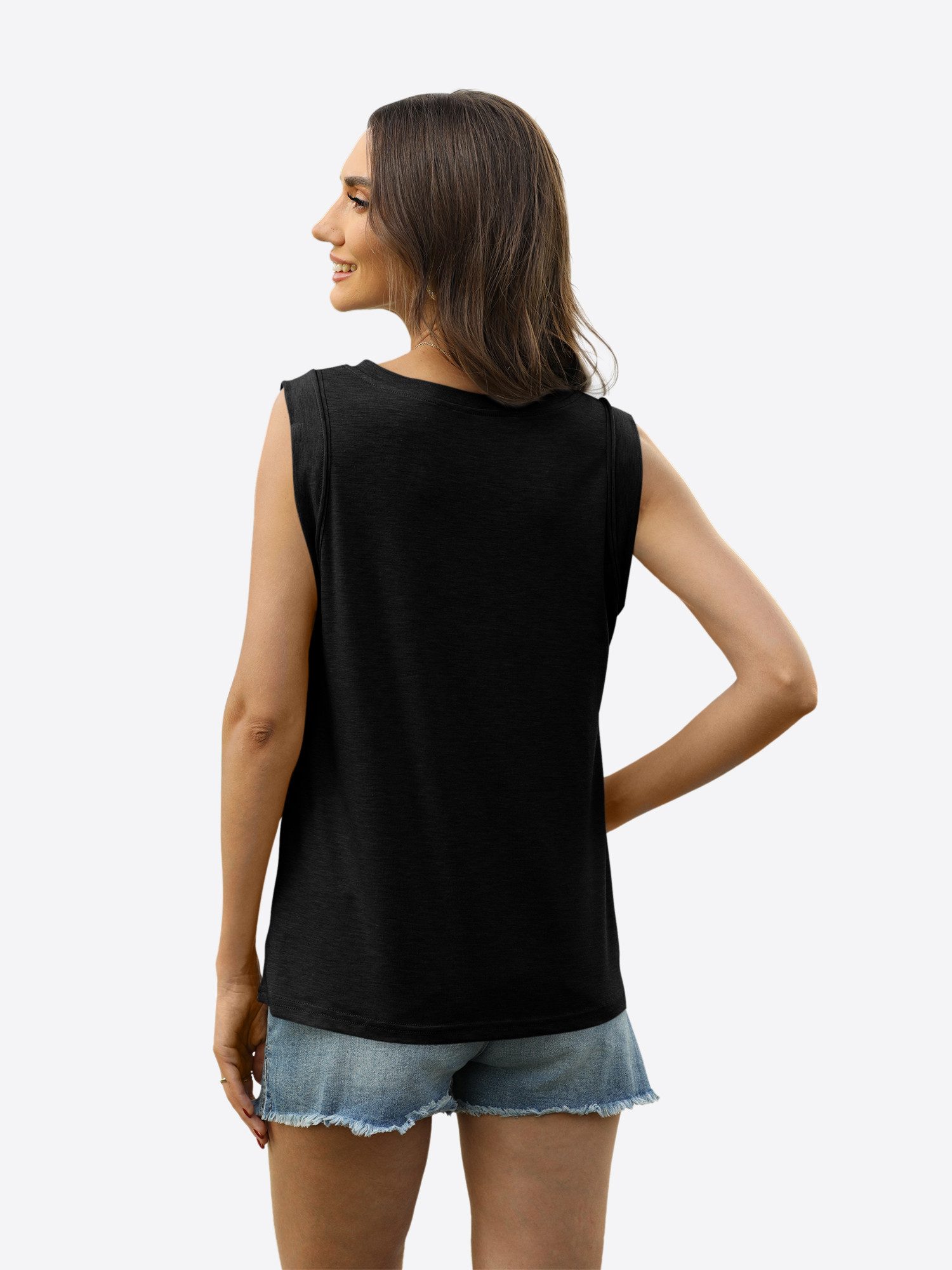 Imily Bela Tanktop Damen ärmellos Rundhals Basic Oberteil (Packung, 1-tlg., günstig online kaufen