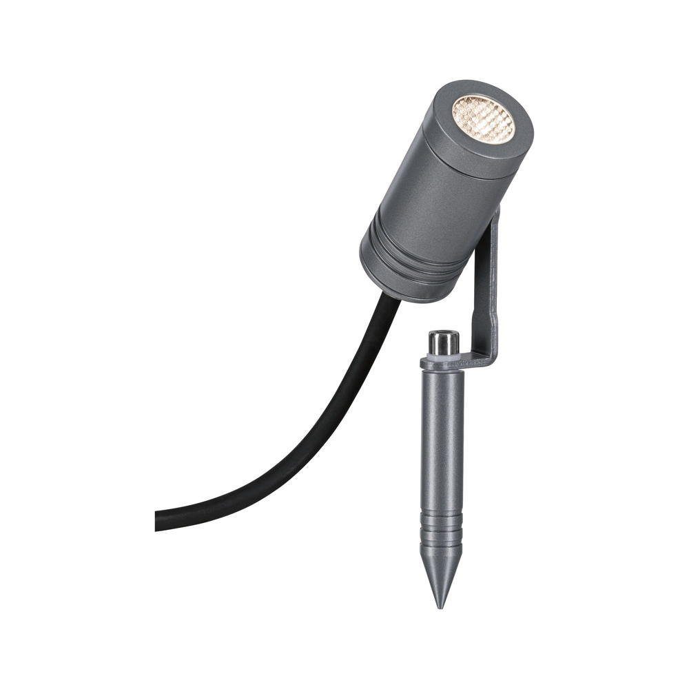 Paulmann LED Gartenstrahler LED Strahler Radix in Grau 5,5W 550lm IP65, keine Angabe, Leuchtmittel enthalten: Ja, fest verbaut, LED, warmweiss, Außenstrahler