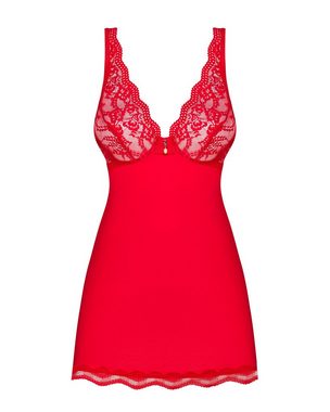 Obsessive Negligé Babydoll Luvae rot mit String Negligee mit Spitze (2-tlg)