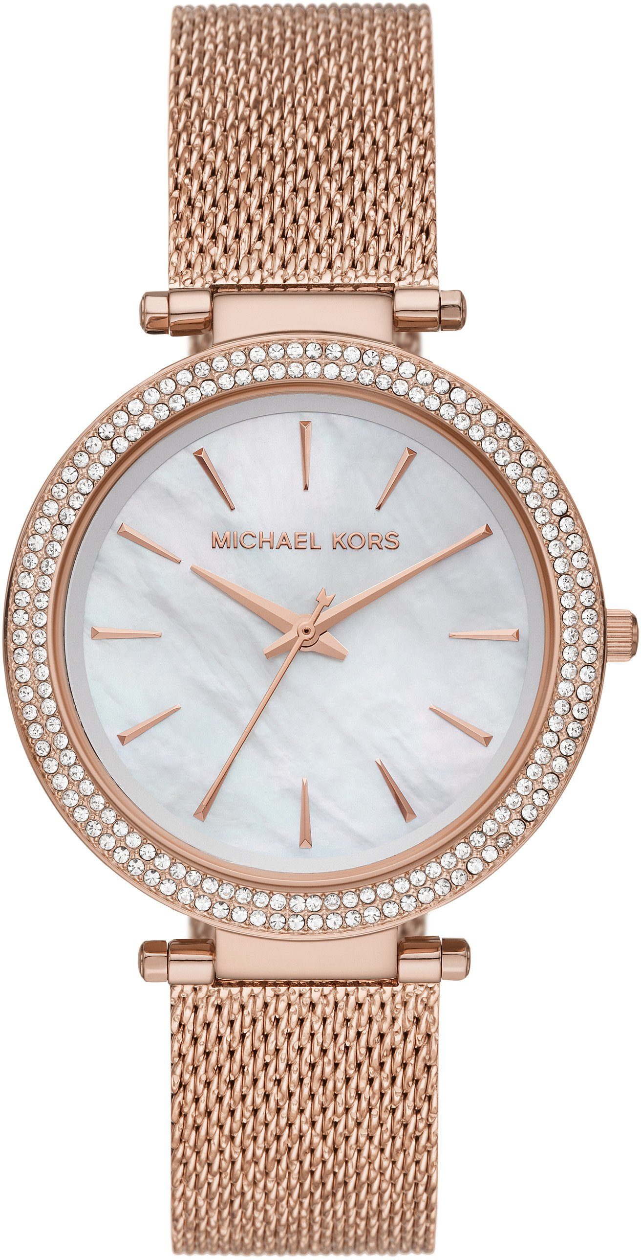 MICHAEL KORS Quarzuhr DARCI MK4519, Armbanduhr, Damenuhr, Perlmutt-Zifferblatt, Edelstahlarmband
