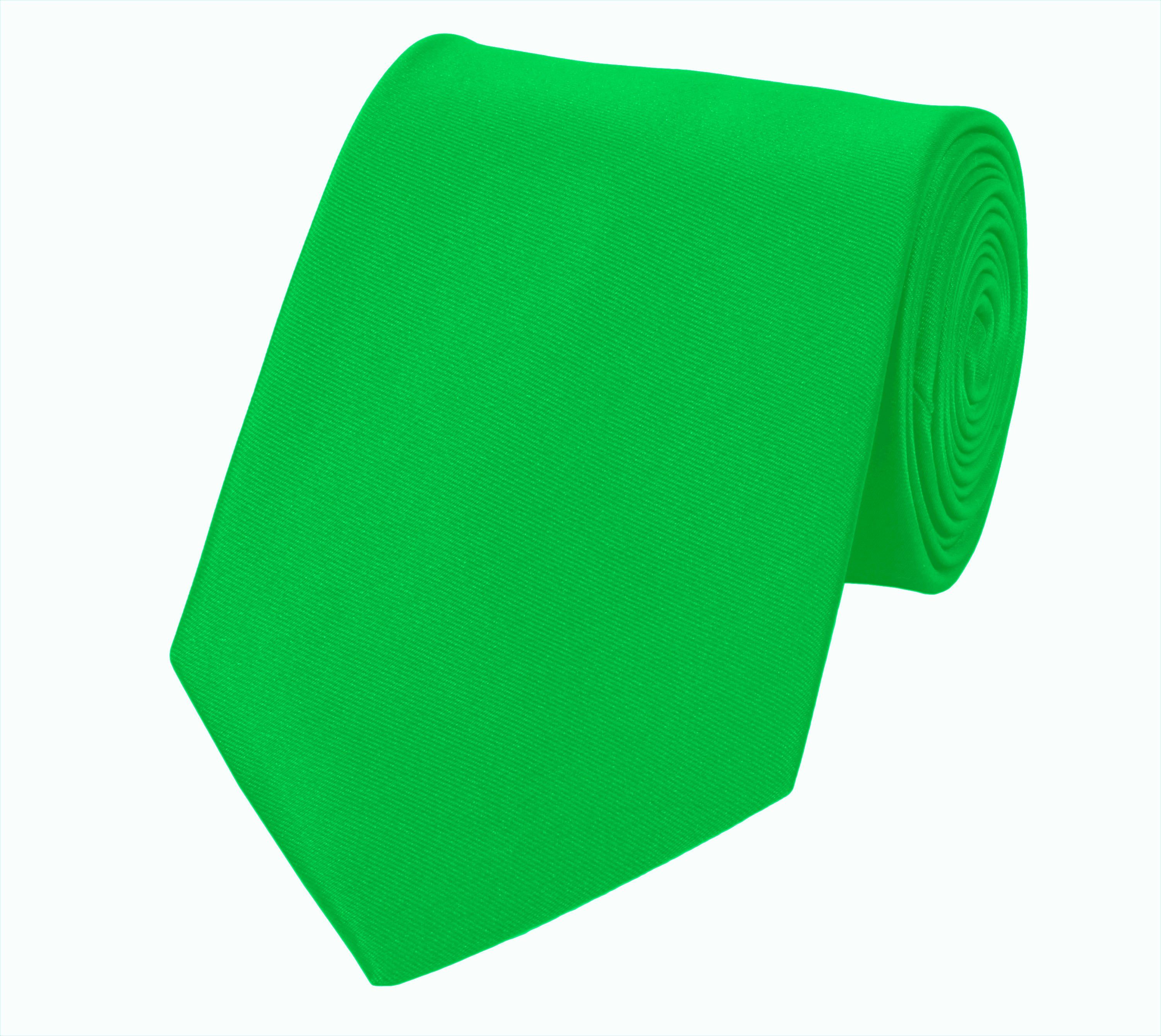 Fabio Farini Krawatte Herren Krawatte Grün - verschiedene Grüne Männer Schlips in 8cm (ohne Box, Unifarben) Breit (8cm), Grün - Emerald