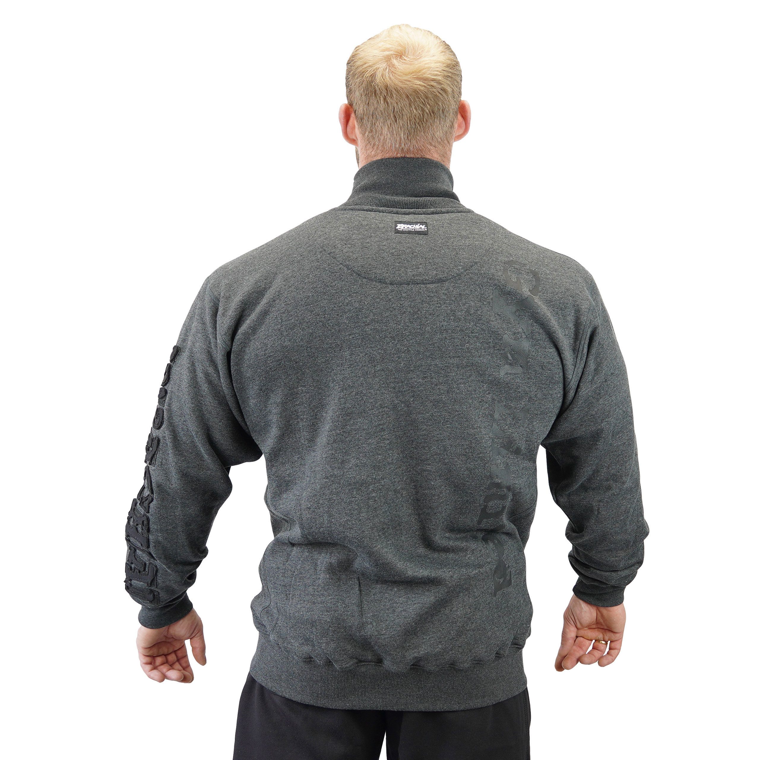 BRACHIAL THE LIFESTYLE COMPANY Trainingsjacke Brachial Zip-Sweater "Gym" dunkelgrau melounge/schwarz