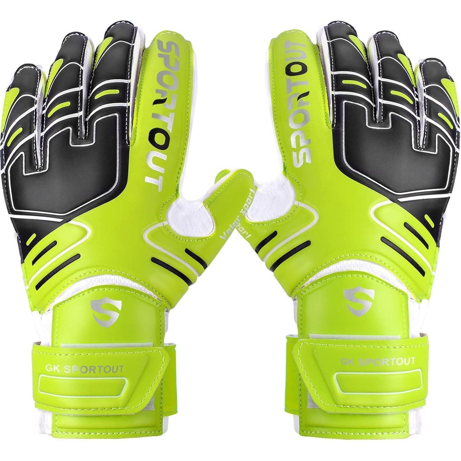 LuxusKollektion Torwarthandschuhe Torwarthandschuhe Fingersave 4mm Latex Kinder Herren Green 6