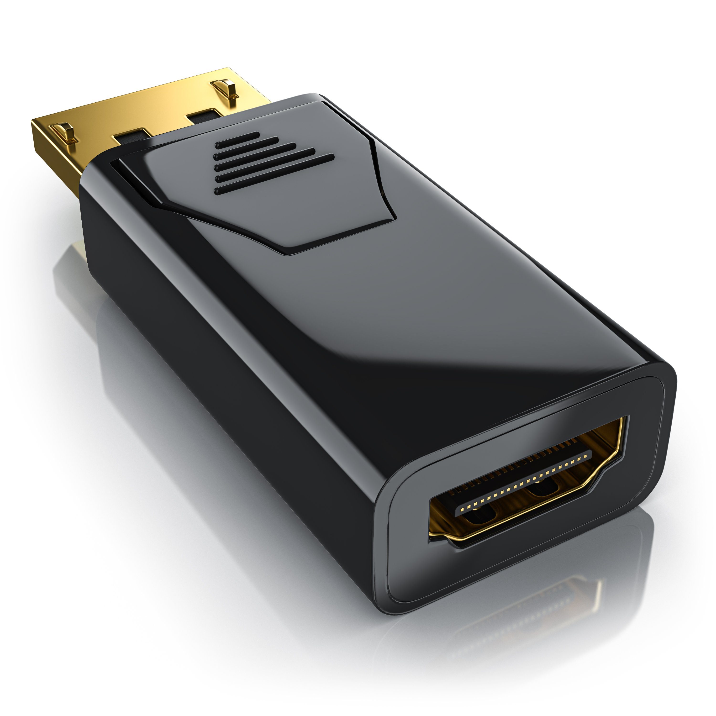 CSL Ultra HD 4k DisplayPort zu HDMI Konverter, PC & Mac Audio- & Video-Adapter DisplayPort zu HDMI Typ A, 4K x 2K @ 30Hz, 32 Bit True Color, Full HD 1080p, vergoldete Kontakte