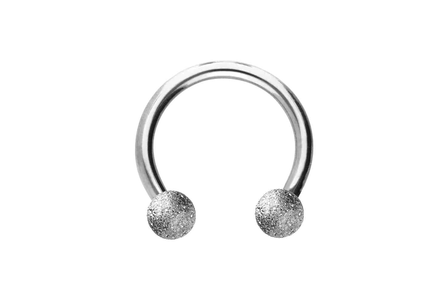 PIERCINGLINE Nasenpiercing Chirurgenstahl Hufeisenring DIAMANTOPTIK (Hufeisen-Ringe, 1-tlg)