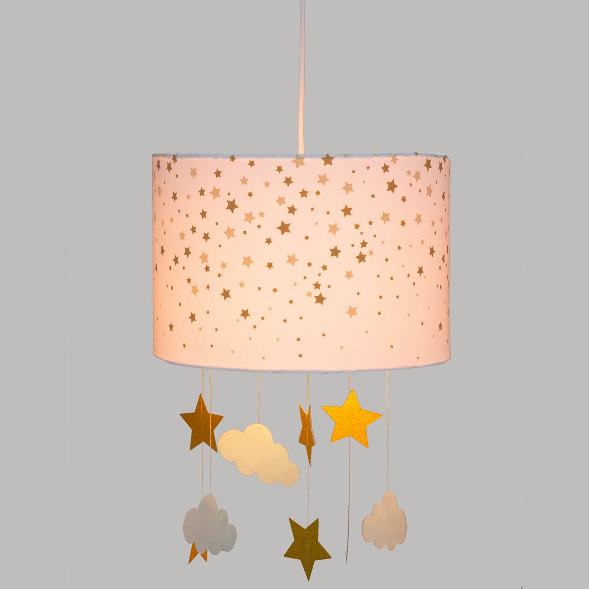Atmosphera Créateur d'intérieur Dekolicht Hängeleuchte für Kinderzimmer Wolke und Sternen, Ø 30 cm, Leuchte mit Dekofunktion, ohne Leuchtmittel