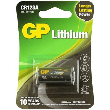 GP Batteries CR123A Batterie GP Lithium 3V 1 Stück Batterie, (3,0 V)