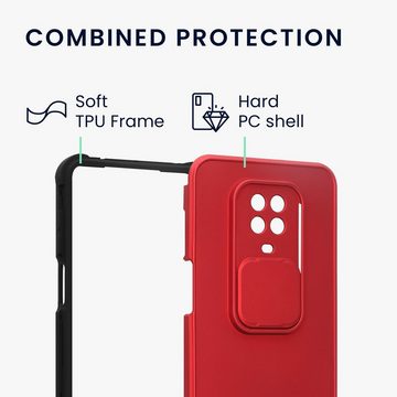 kwmobile Handyhülle Handyhülle für Xiaomi Redmi Note 9S / 9 Pro / 9 Pro Max, Hardcase mit Kameraschutz - Bumper in Rot