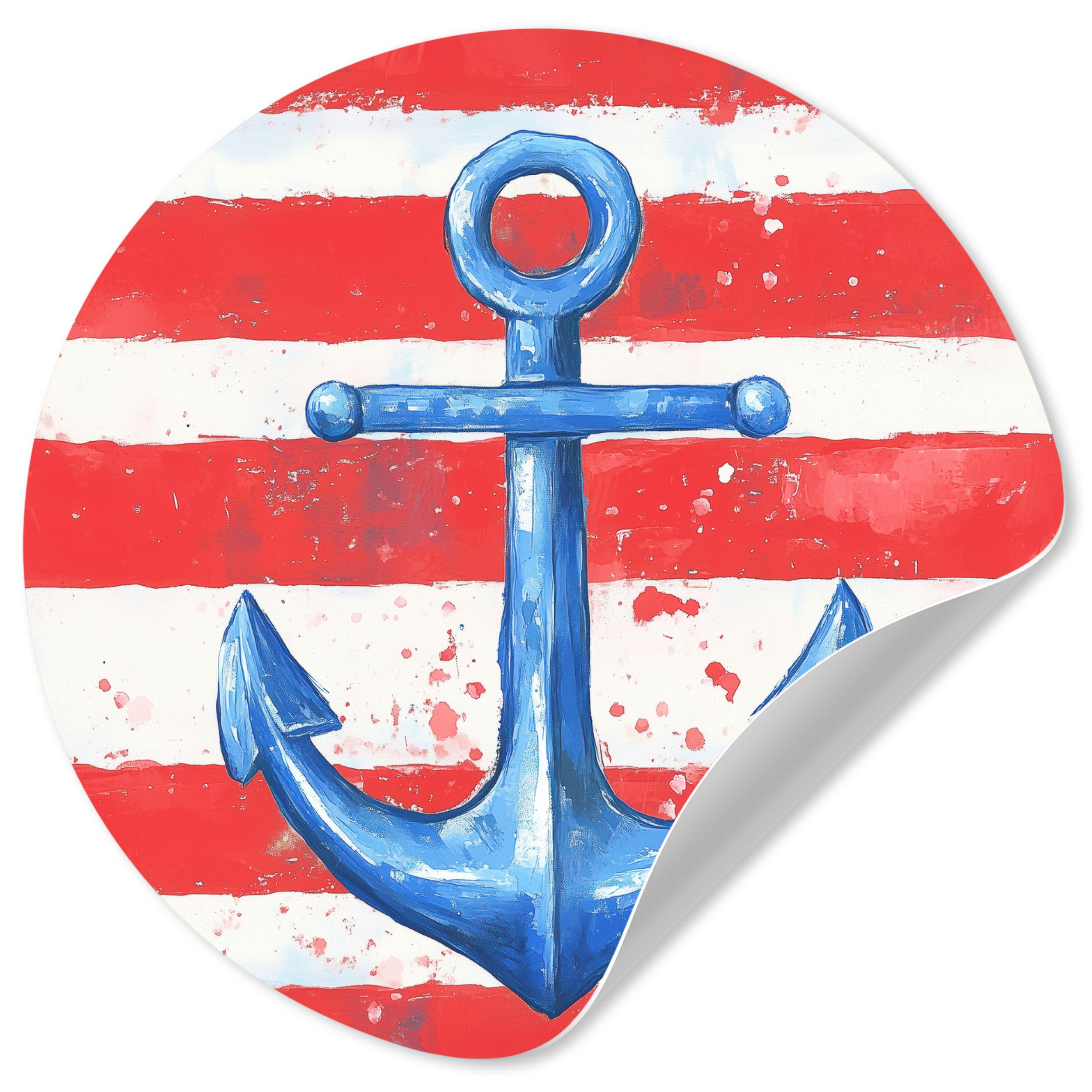 MuchoWow Wandsticker Anker - Farbspritzer - günstig online kaufen