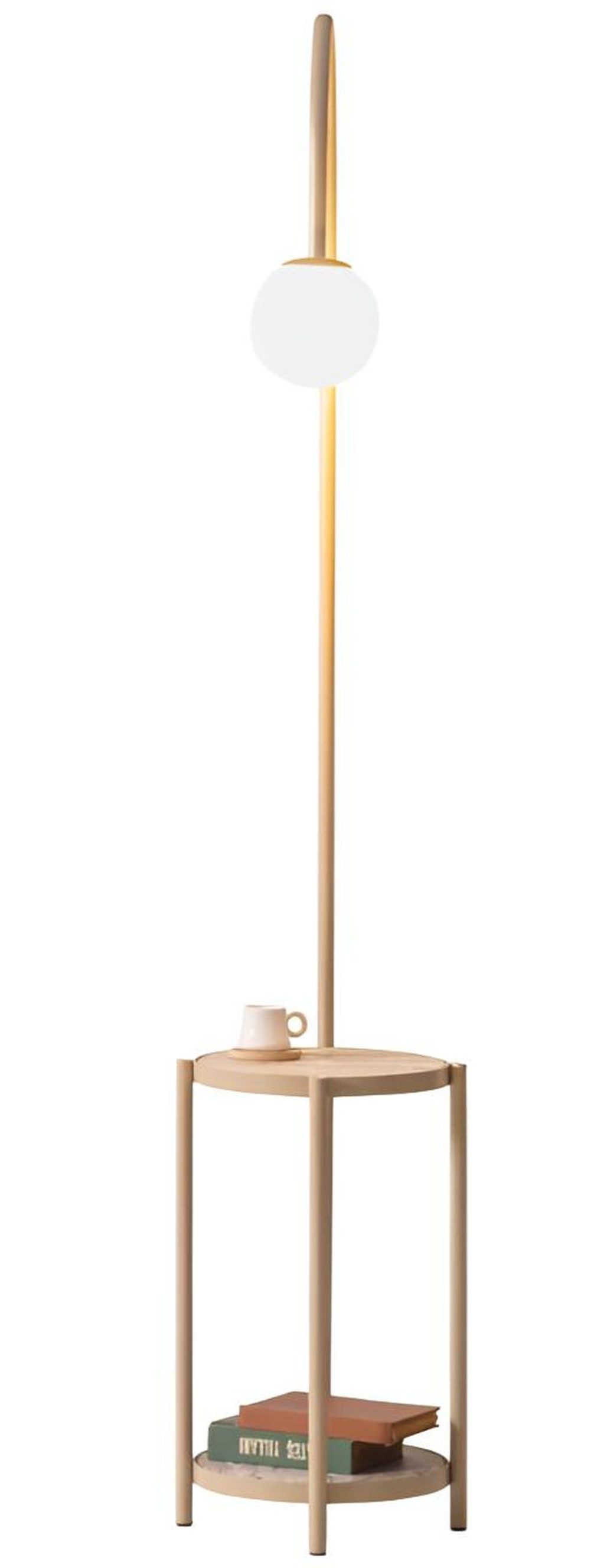 JVmoebel Stehlampe JVMoebel Stehlampe mit Marmor-Lampenschirm in Beige, Ohne Leuchtmittel, Kaltweiß, Warmweiß, Tageslichtweiß, Made in Europa