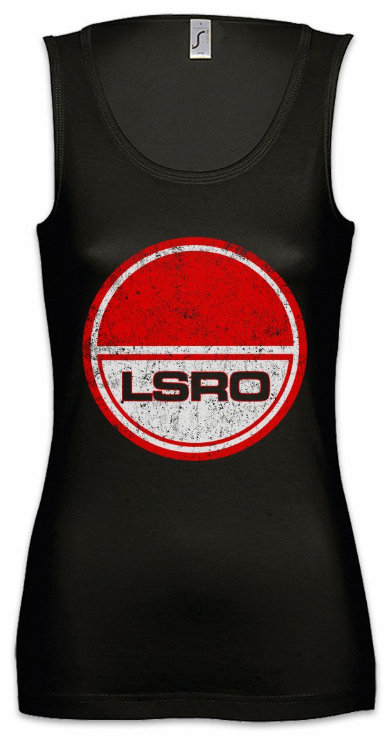 Tanktop Space 1999 Research LSRO Logo Ärmelloses Damen T-Shirt Retro Mondbasis