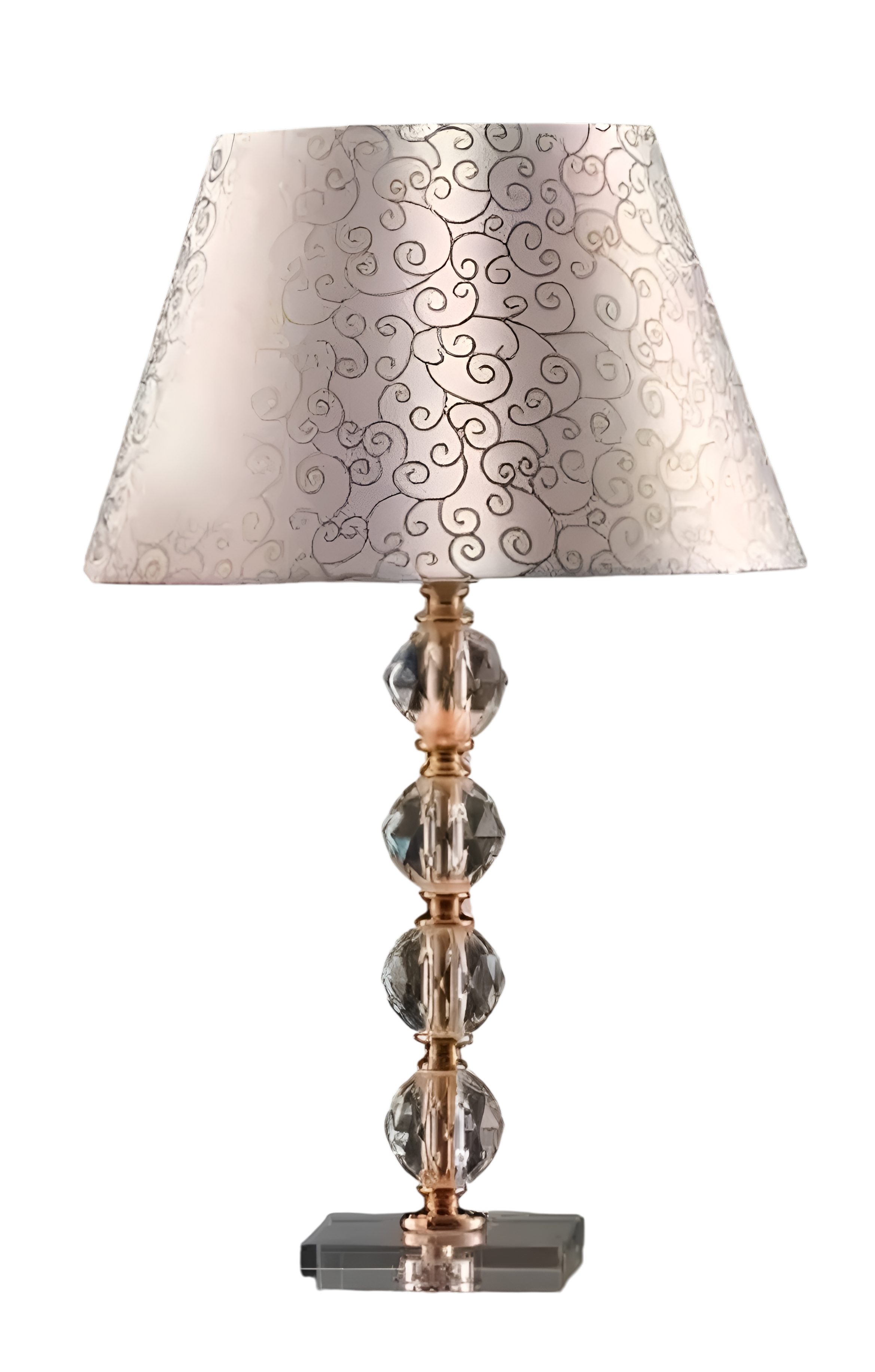 Xlmoebel Nachttischlampe Kristall-Tischlampe im Art-déco-Stil mit glamourösem Design, Hergestellt in Europa