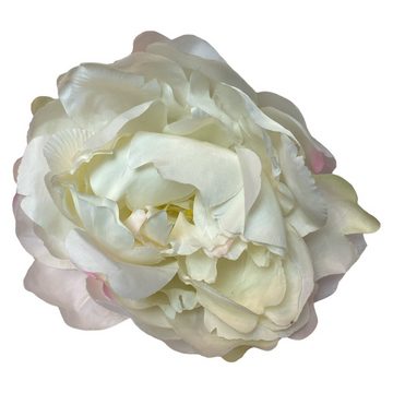 Kunstblume Künstlicher Zweig Pfingstrose Blume Weiß 40cm, Florissima
