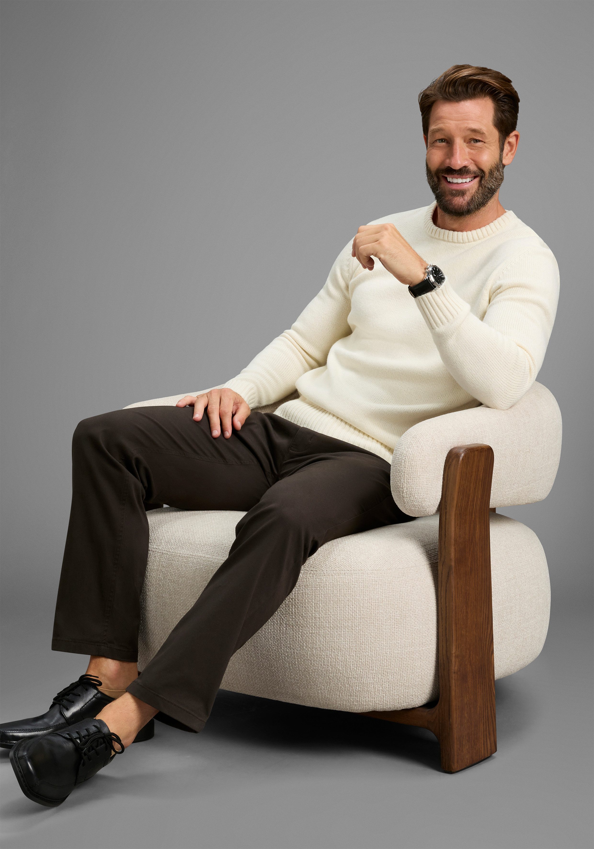 Man's World Rundhalspullover Neue Kollektion! Zeitlos & vielseitiger Basic günstig online kaufen