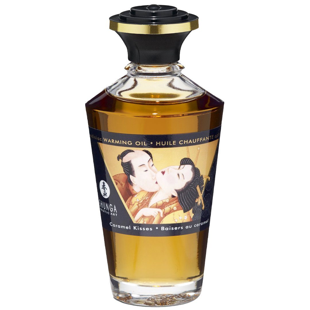 SHUNGA Massageöl Aphrodisiakum wärmendes Massage Öl – Caramel Kisses, Atemaktivierte Erwärmung