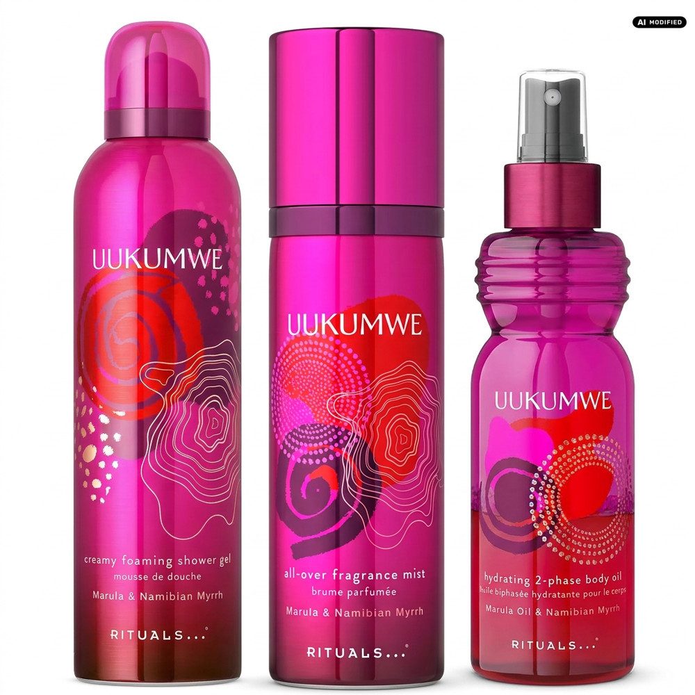 Rituals Duschgel Rituals Uukumwe Duschgel Duftspray Körperöl Pflege Set, Uukumwe Duschschaum, Mist und Körperöl für Pflege-Ritual