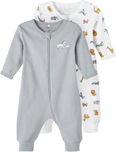 Name It Schlafoverall NBNNIGHTSUIT 2P ZIP SAFARI NOOS (Packung, 2 tlg)  - Onlineshop Otto