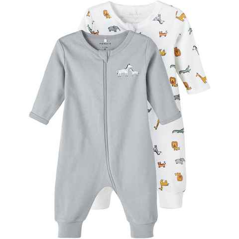 Name It Schlafoverall NBNNIGHTSUIT 2P ZIP SAFARI NOOS (Packung, 2-tlg)