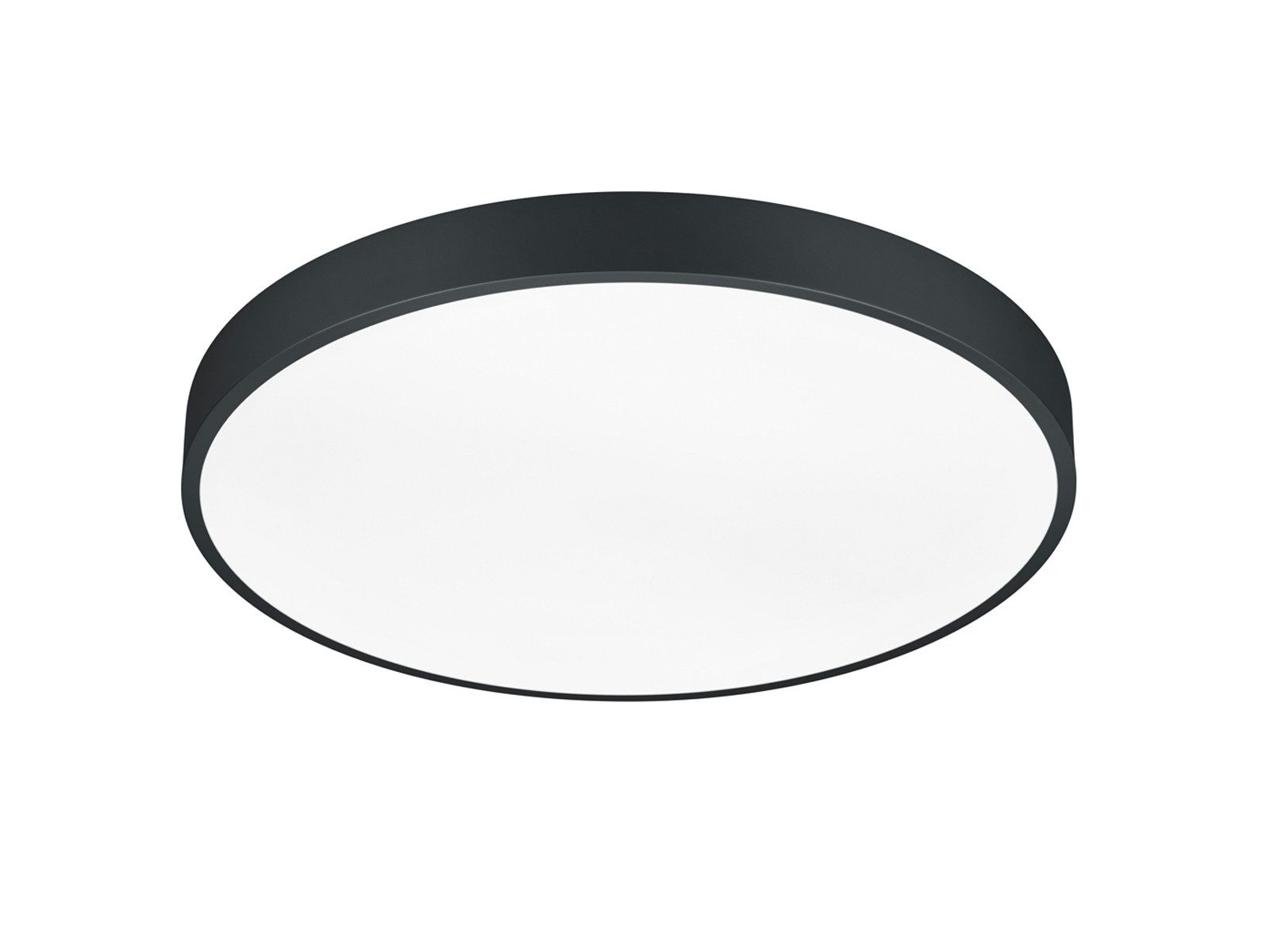 TRIO Leuchten LED Deckenleuchte, LED fest integriert, Warmweiß, Neutralweiß, Deckenbeleuchtung flach aus Metall auch zur Wandmontage geeignet Ø49cm