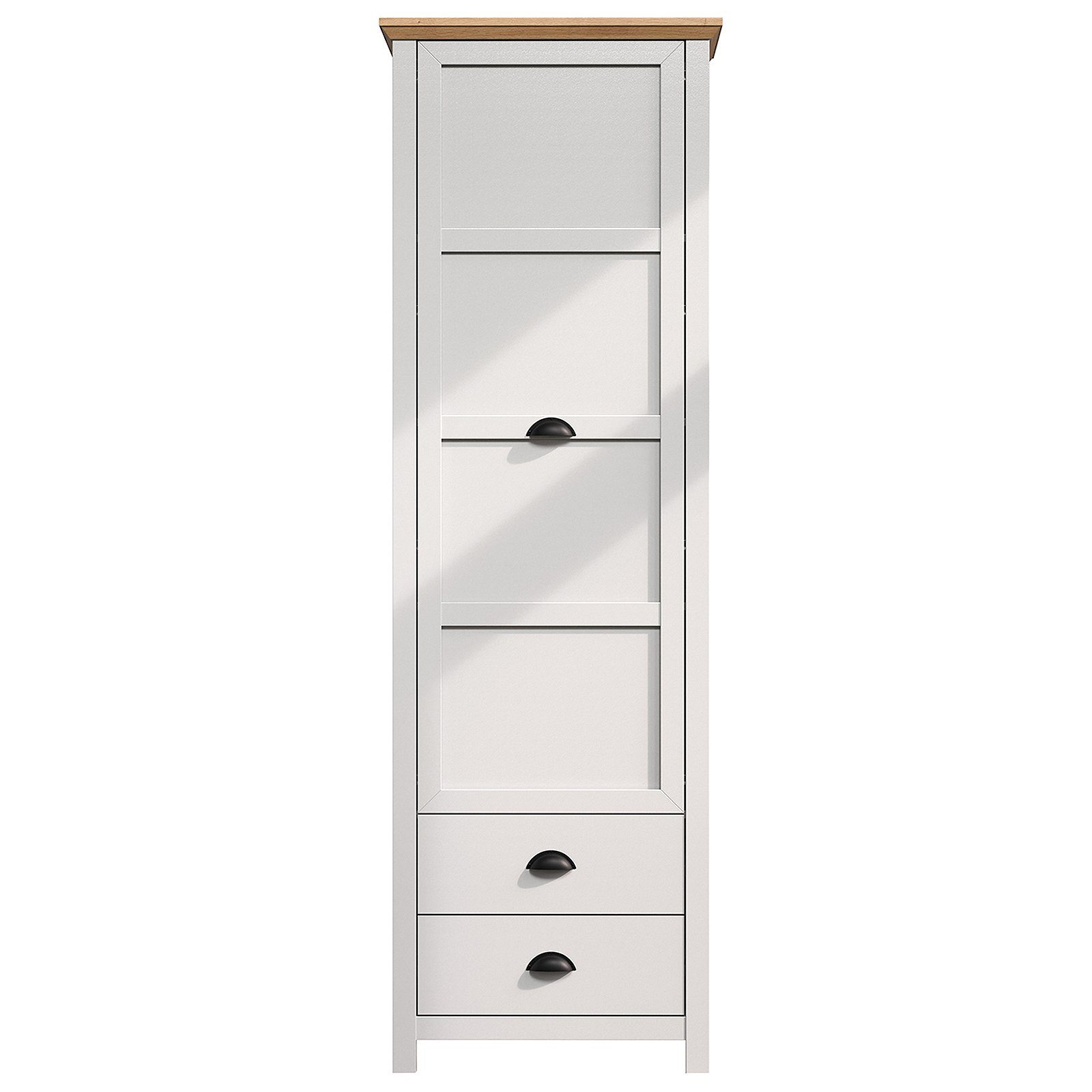 trendteam Garderobenschrank Landside Grau Kleiderschrank Kleiderstange Hutablage Ablagefläche 65 x 201 x 41 cm