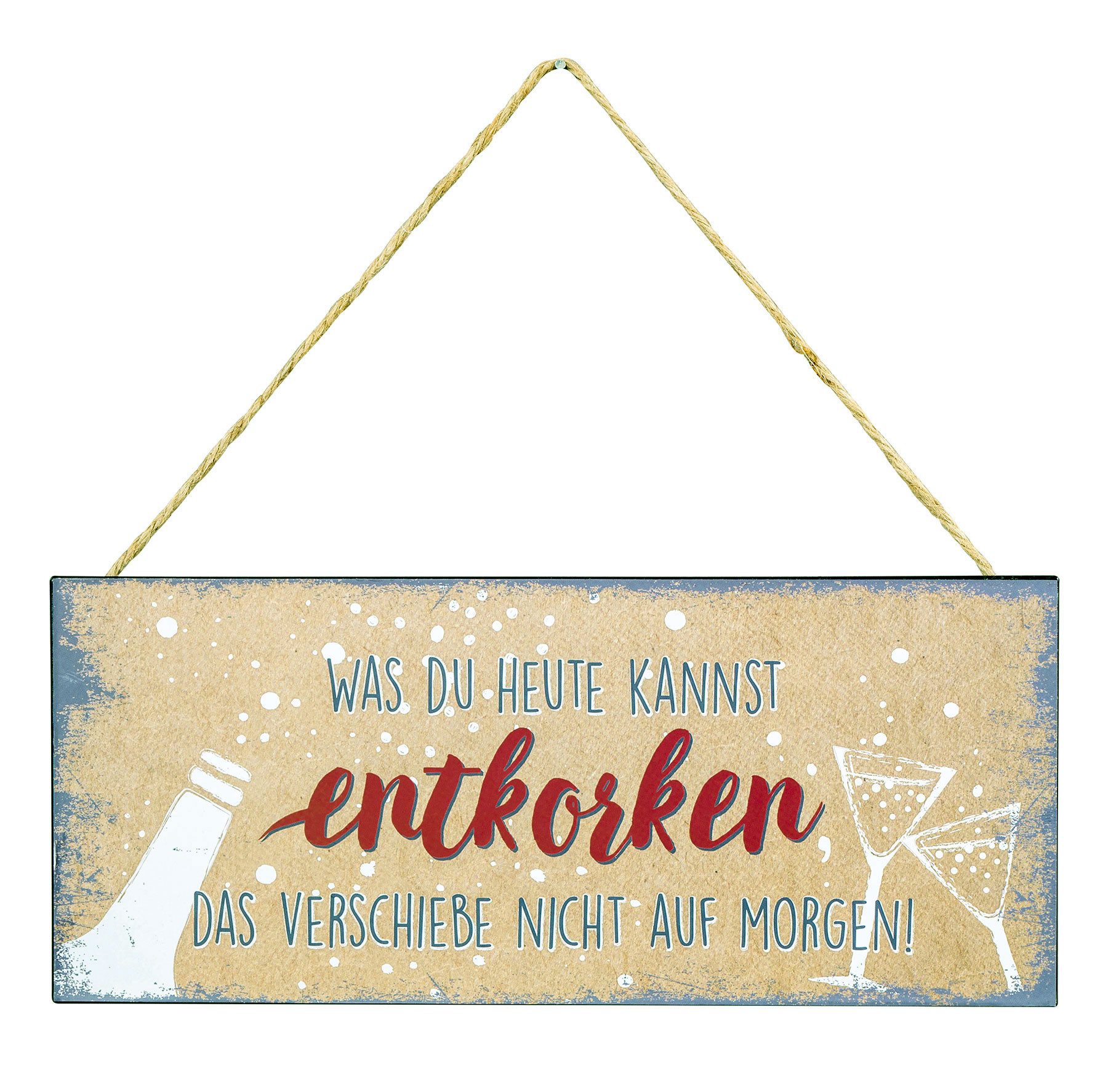Levandeo® Metallbild, Metallschild L30cm Was du günstig online kaufen
