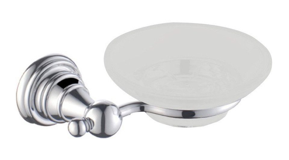 Sapho Seifenhalter DIAMOND Seifenschale, Milchglas, Chrom, Breite: 14,9 cm, Sapho-1317-02