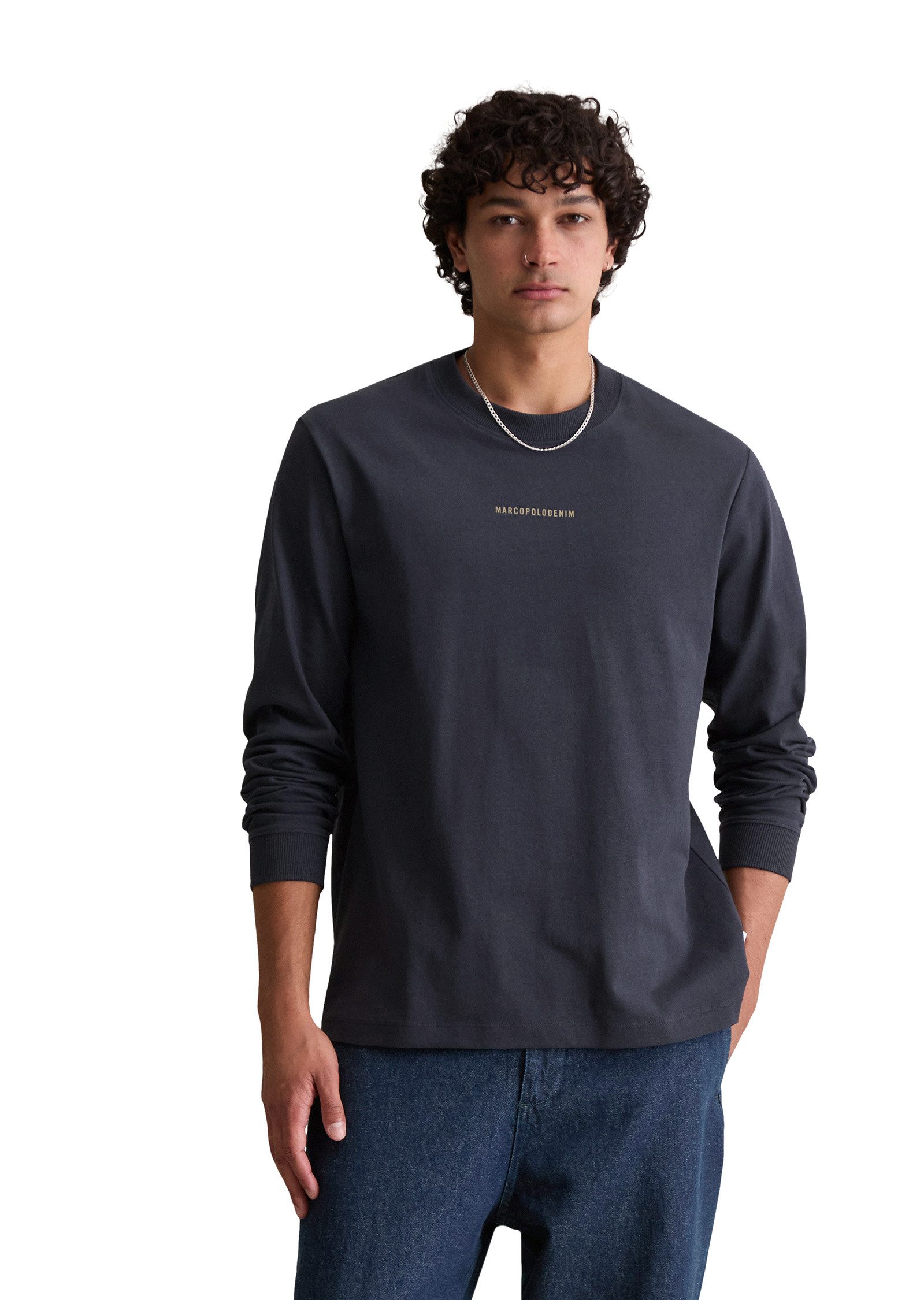 Marc O'Polo DENIM Langarmshirt aus Bio-Baumwolle