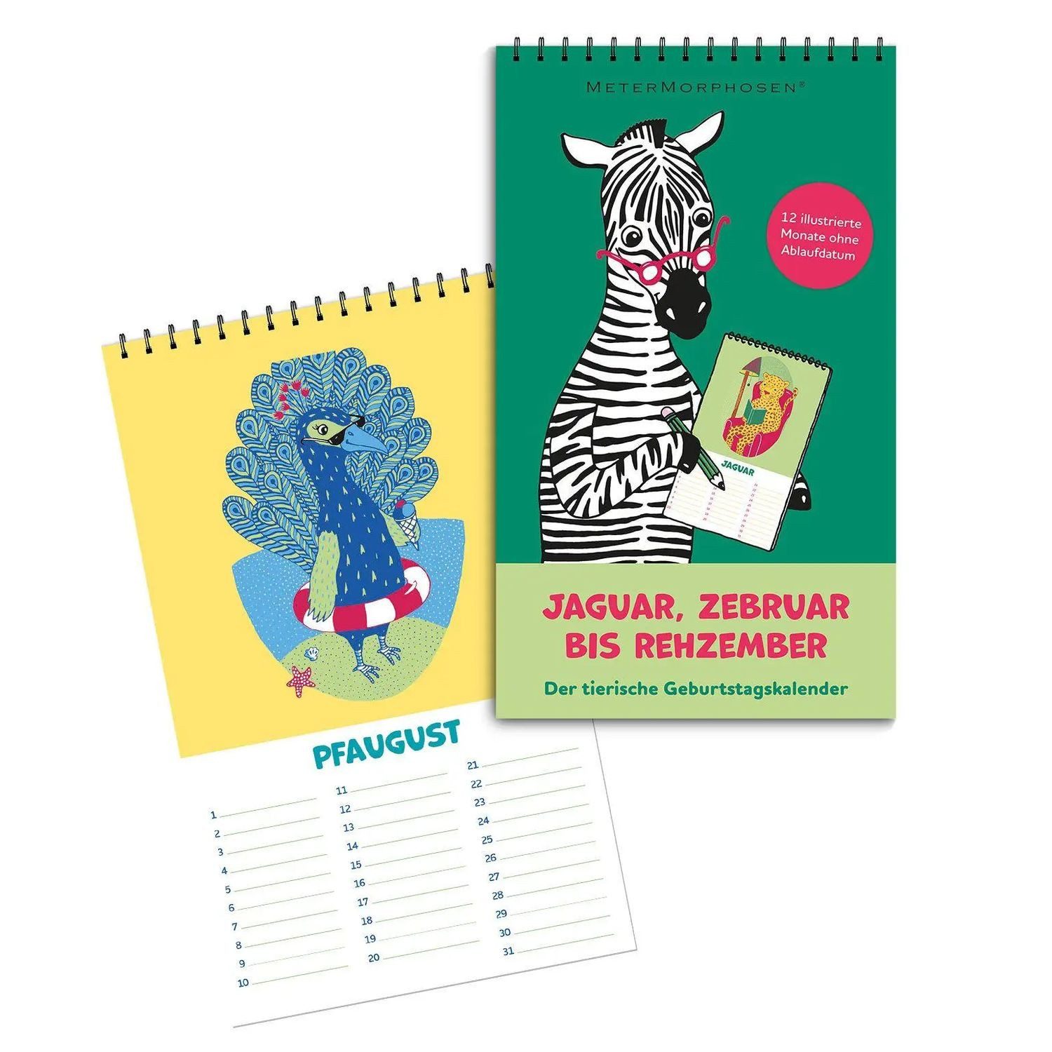 Metermorphosen Geburtstagskalender Jaguar, Zebruar bis Rehzember