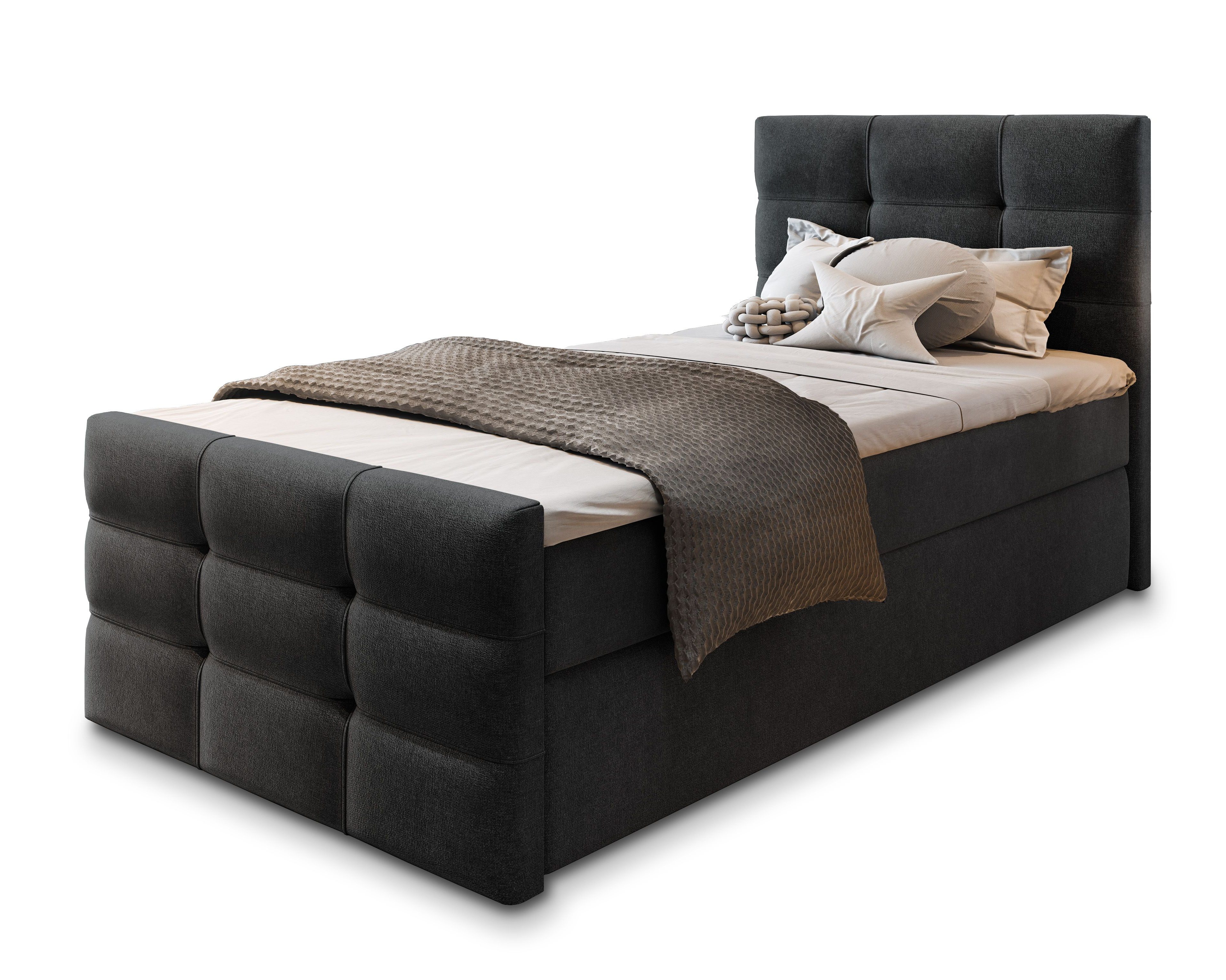 Masseno Boxbett AMON 100x200 cm mit Bonell Matratze und Topper günstig online kaufen