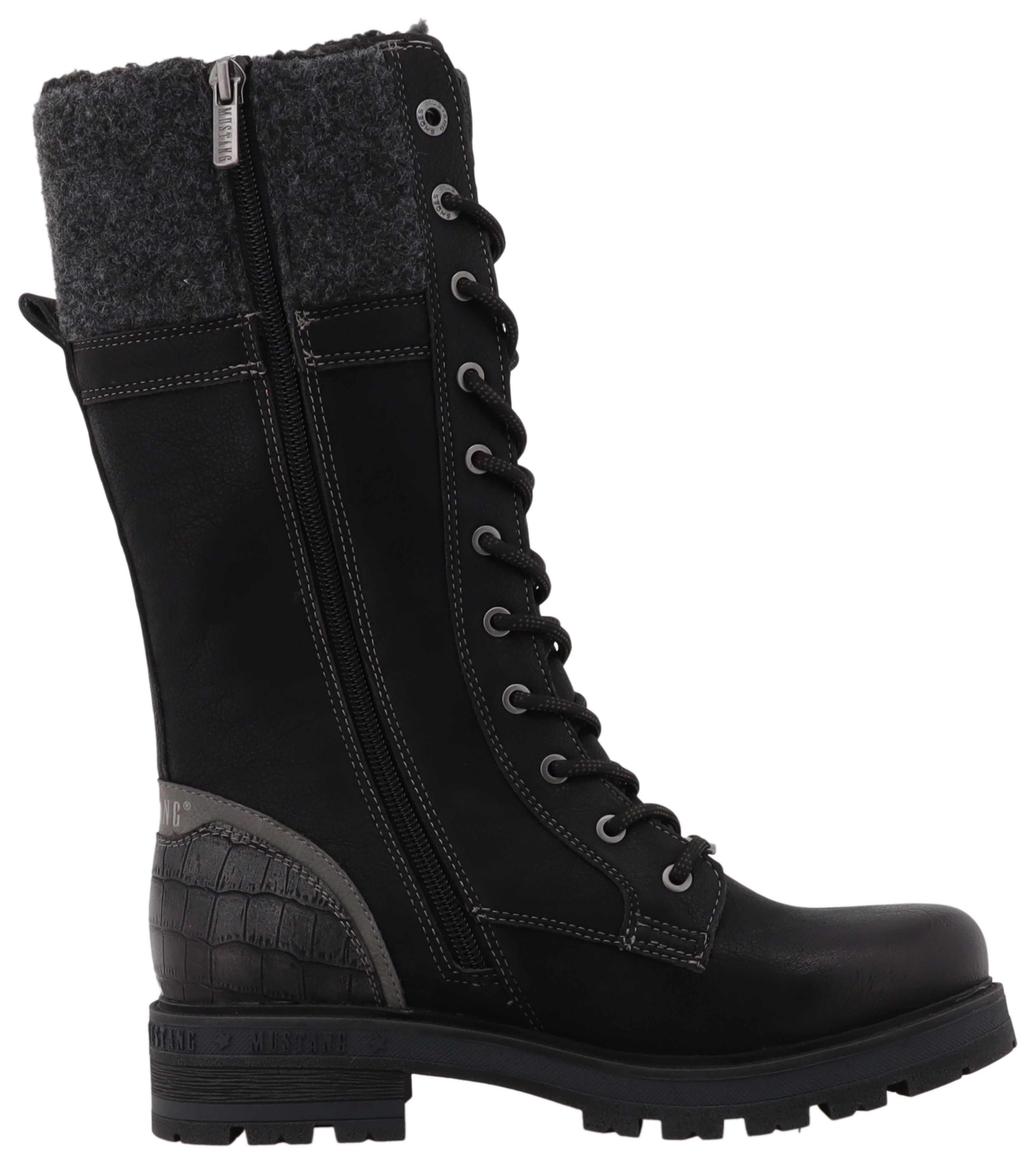 Mustang Shoes Darleen Winterstiefel Schnürstiefel mit Reißverschluss